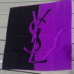 Yves Saint Laurent Black and Purple Scarf